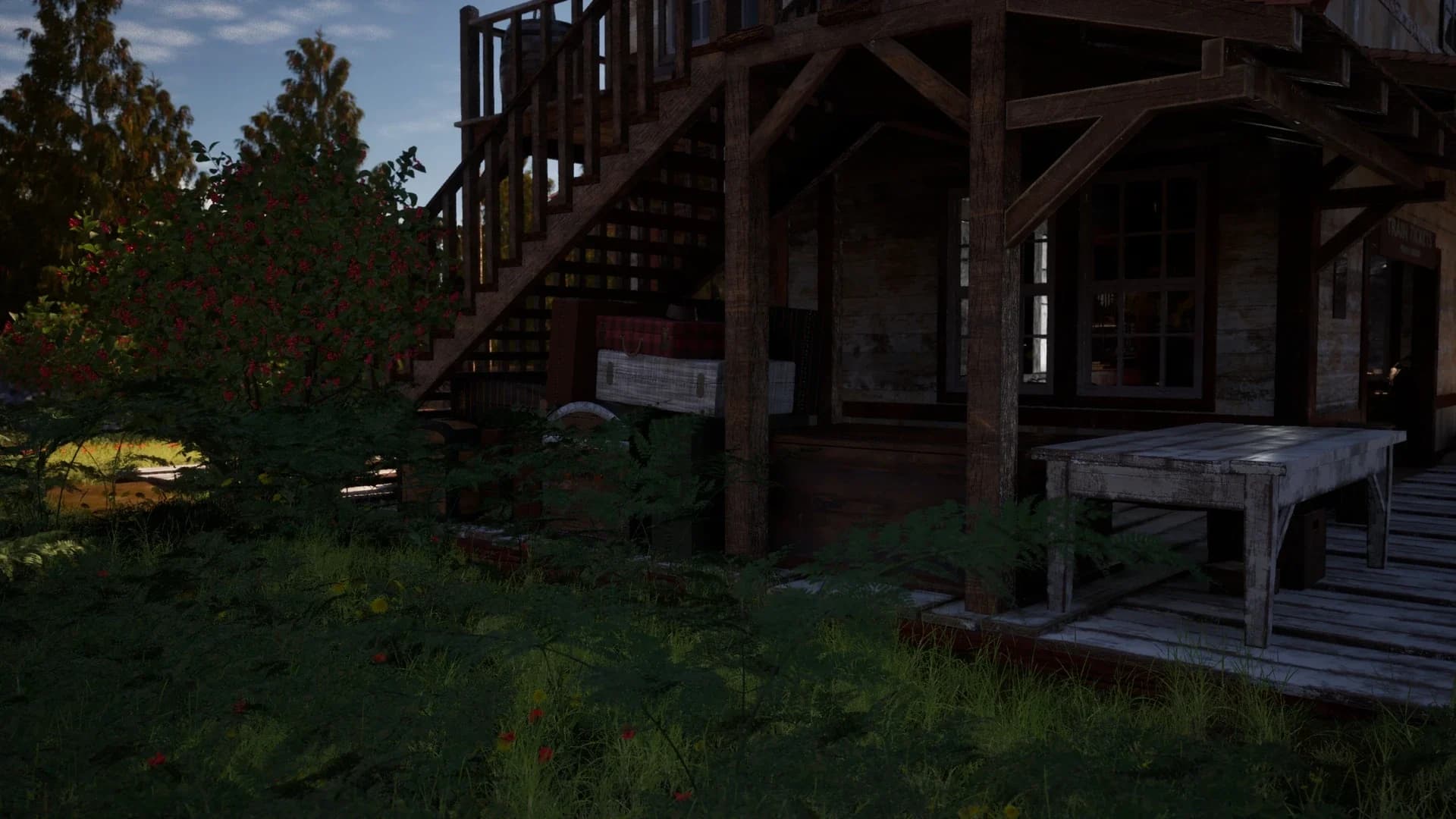 Stairs and porch of the station