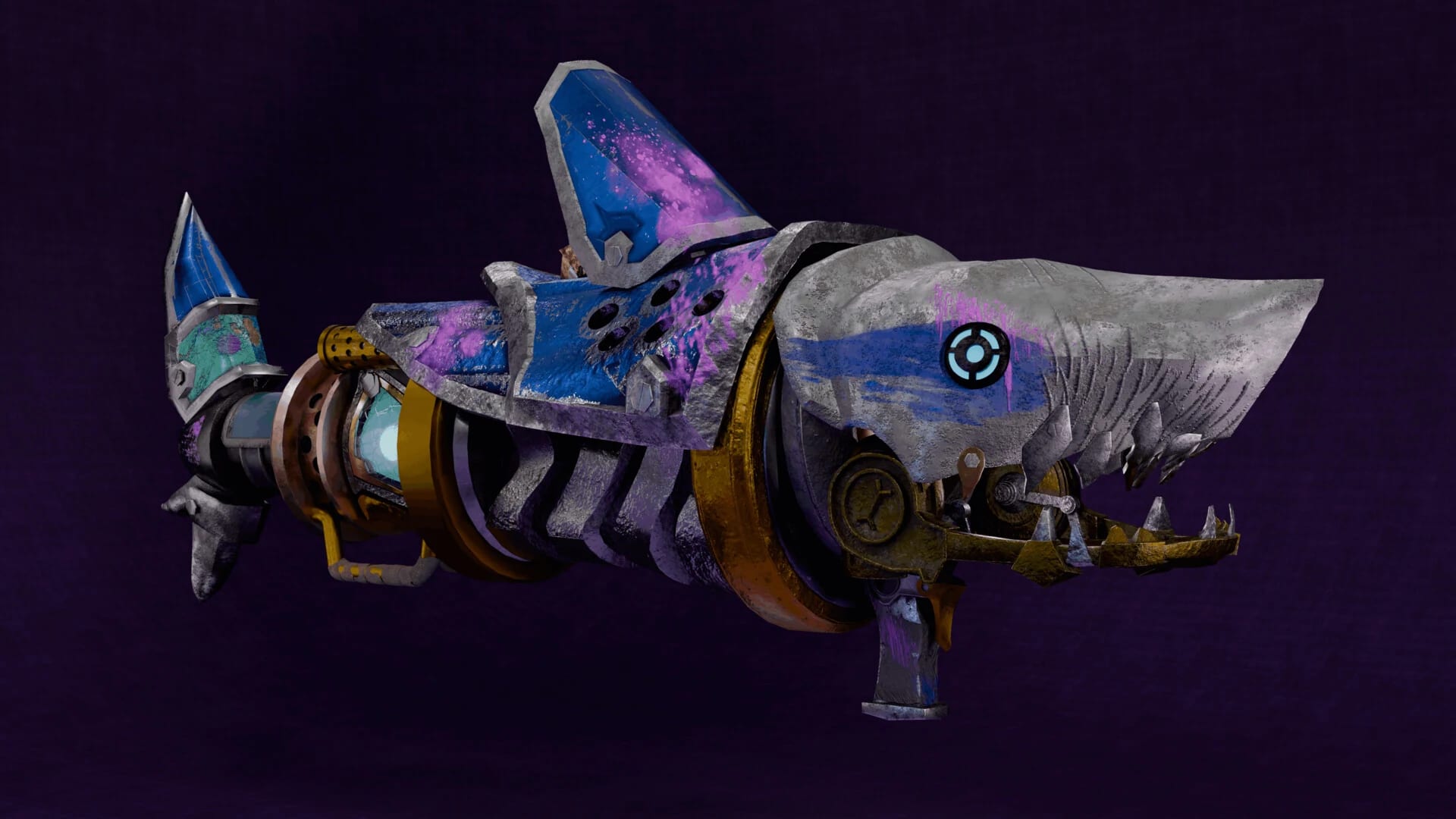 Arcane-Inspired Shark Launcher — final render